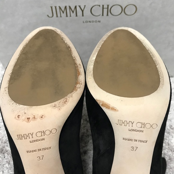 JIMMY CHOO BLACK SUEDE BOOTIES - Picture 4 of 7